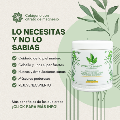 Colágeno hidrolizado Con Citrato De Magnesio